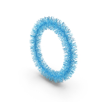 Blue Christmas Tinsel Letter O PNG & PSD Images