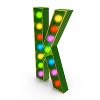Christmas Colorful Light Letter K PNG & PSD Images