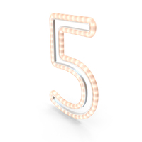 Christmas LED Garland Number 5 PNG & PSD Images