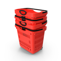 Red Rolling Shopping Baskets Pile PNG & PSD Images