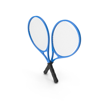 Blue Tennis Racket Crossing PNG & PSD Images