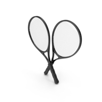 Black Crossed Tennis Rackets PNG & PSD Images