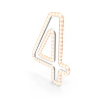 Christmas LED Garland Number 4 PNG & PSD Images