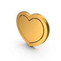 Love Symbol Gold PNG & PSD Images