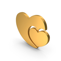 Love Symbol Gold PNG & PSD Images