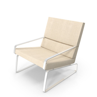 Light Beige Chrome Armchair PNG & PSD Images