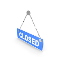 Closed Sign Blue PNG & PSD Images