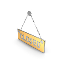 Closed Sign Gold PNG & PSD Images