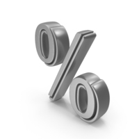 Silver Percentage Symbol PNG & PSD Images