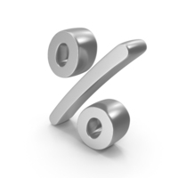 Silver Percent Symbol PNG & PSD Images