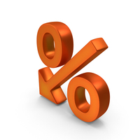 Orange Percent Decrease Symbol PNG & PSD Images