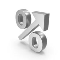 Silver Percentage Increase Symbol PNG & PSD Images