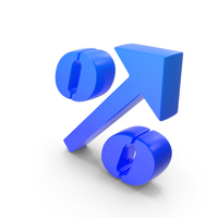 Blue Percent Increase Symbol PNG & PSD Images