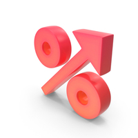 Red Percent Increase Symbol PNG & PSD Images