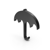 Black Umbrella Symbol PNG & PSD Images