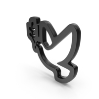 Black Dove Peace Symbol PNG & PSD Images