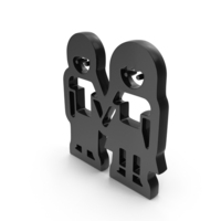 Black Man & Woman Holding Hands Symbol PNG & PSD Images