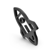 Black Rocket Symbol PNG & PSD Images