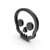 Black Skull Danger Symbol PNG & PSD Images