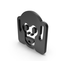 Black Hear No Evil Monkey Symbol PNG & PSD Images