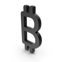 Black Bitcoin Currency Symbol PNG & PSD Images