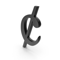 Black Cent Currency Symbol PNG & PSD Images
