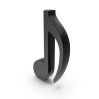 Black Eighth Note Symbol PNG & PSD Images
