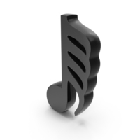 Black Sixty Fourth Note Symbol PNG & PSD Images