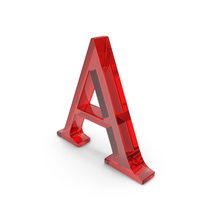 Alphabet Capital Times Roman Red A Glass PNG & PSD Images