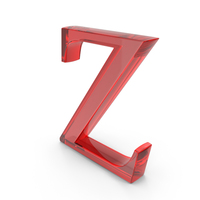 Red Glass Times Roman Capital Alphabet Z PNG & PSD Images