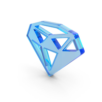 Blue Glass Diamond Symbol PNG & PSD Images