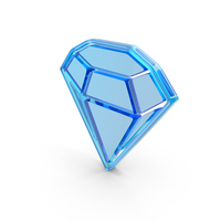 Blue Glass Diamond Symbol PNG & PSD Images