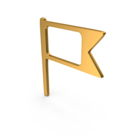 Gold Flag Number Counter Symbol PNG & PSD Images