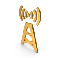 Gold Tower Signal Symbol PNG & PSD Images