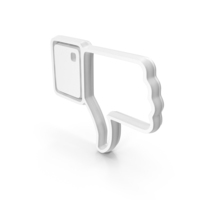 White Thumbs Down Symbol PNG & PSD Images
