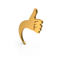 Gold Thumbs Up Like Symbol PNG & PSD Images