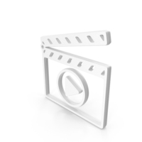 White Film Clapper Board Symbol PNG & PSD Images