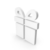 White Gift Box Symbol PNG & PSD Images