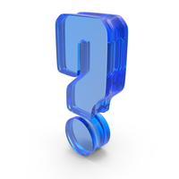 Blue Glass Question Mark Symbol PNG & PSD Images