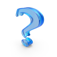 Blue Glass Modern Question Mark Symbol PNG & PSD Images