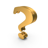Gold Modern Question Mark Symbol PNG & PSD Images