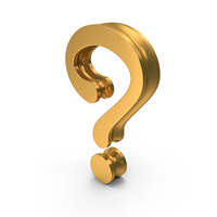 Question Mark Style Gold PNG & PSD Images