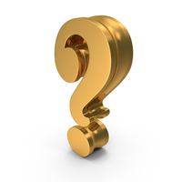 Gold Stylish Question Mark Symbol PNG & PSD Images