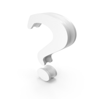 White Modern Question Mark Symbol PNG & PSD Images