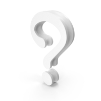 White Stylish Question Mark Symbol PNG & PSD Images