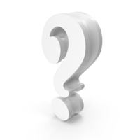 White Stylish Question Mark Symbol PNG & PSD Images
