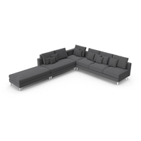 Sofa Dark Gray Fabric PNG & PSD Images