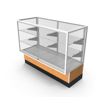 Glass Front Lock Display With Shelves Light Wood White PNG & PSD Images