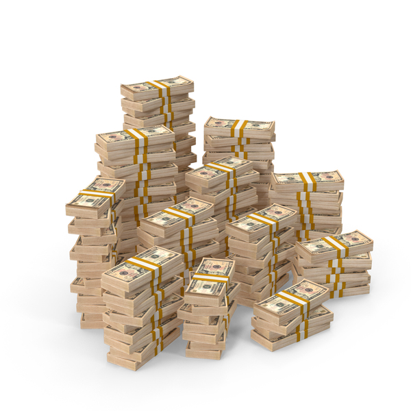 10 Dollars Grouped Stacks PNG & PSD Images