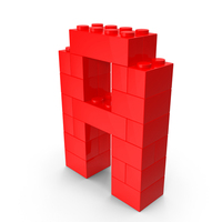 Toy Bricks Red Letter A PNG & PSD Images